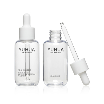 2oz ανακυκλωμένο PCR 60ML πλαστικό κατώτατο Dropper ώθησης μπουκαλιών ορών προσώπου