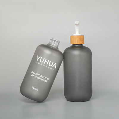 Γκρι πλαστικά μπουκάλια συσκευασίας 500ml Body Care Frosted Recycling