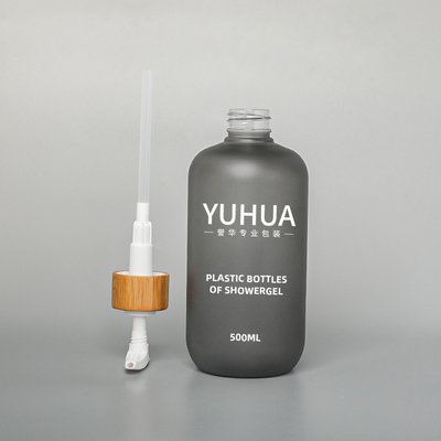 Γκρι πλαστικά μπουκάλια συσκευασίας 500ml Body Care Frosted Recycling