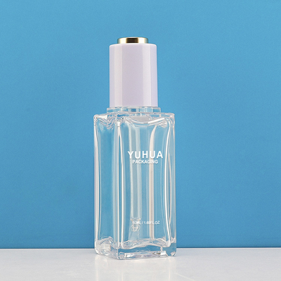 50ml πλαστικό συσκευάζοντας Dropper ορών Τύπου κουμπιών ώθησης συστροφής μπουκαλιών σαφές μπουκάλι