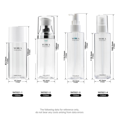 το πλαστικό μπουκάλι λοσιόν 100ml 130ml 150ml πάγωσε το διαφανή κύλινδρο γύρω από το μπουκάλι με την αντλία