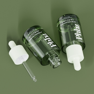 Dropper γυαλιού πολυτέλειας cOem 30ML 1oz πράσινο μπουκάλι ορών μπουκαλιών