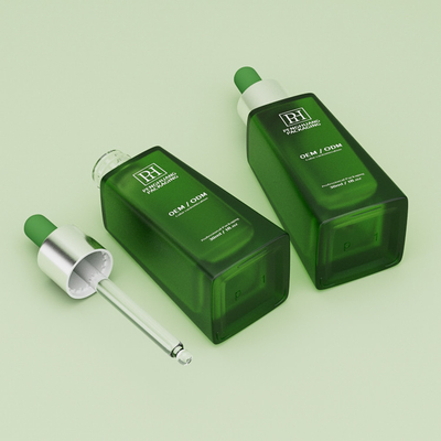 30 ml 1oz πράσινο γυαλί κενό ορό σταγονίδια μπουκάλια EO αποστείρωση
