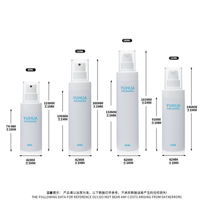 Προσαρμοσμένο λογότυπο 120ml 150ml 180ml Λευκό πλαστικό φιάλη αντλίας ψεκασμού με ψεκασμό λεπτής ομίχλης
