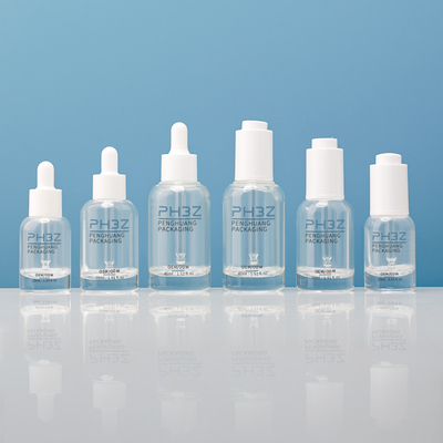 15 ml 30 ml στρογγυλά γυάλινα κενά μπουκάλια σταγονιδίων ορού για συσκευασίες φροντίδας δέρματος