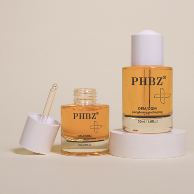 30 ml / 50 ml Πλατέος Πέλμα Γυάλινος σταγονιδιώτη Φιαλίδιο ορού Φιαλίδιο σταγονιδιώτη πετρελαίου μαλλιών