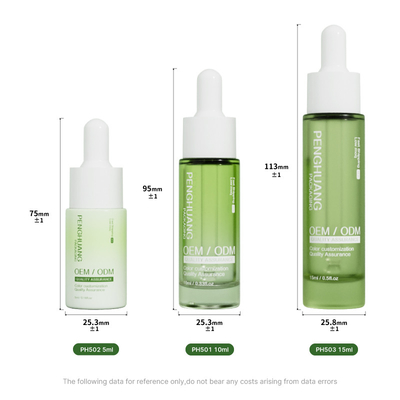 5ml 10ml 15ml γυάλινο ορό σταγονίδια μπουκάλια γυάλινο μπουκάλι για το οξύ