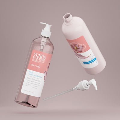 Λευκό πλαστικό μπουκάλι λοσιόν 1000ML Custom PET Shampoo And Conditioner Bottle