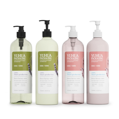 Λευκό πλαστικό μπουκάλι λοσιόν 1000ML Custom PET Shampoo And Conditioner Bottle