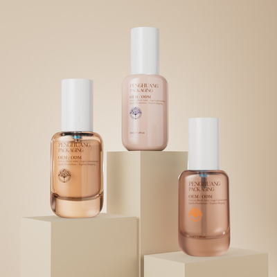 30ml Μπουκάλια Foundation Στρογγυλά Άδεια Γυάλινα Μπουκάλια Υγρού Foundation