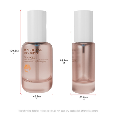30ml Μπουκάλια Foundation Στρογγυλά Άδεια Γυάλινα Μπουκάλια Υγρού Foundation