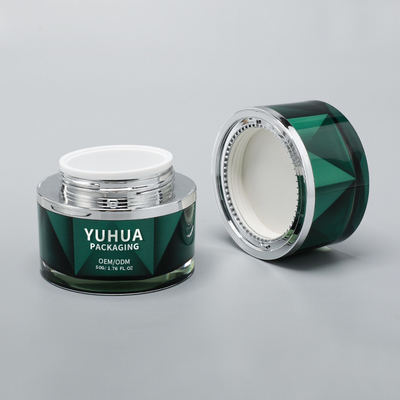 50G πλαστικές συσκευαζόμενες φιάλες Luxuyr κενές ακρυλικές πλαστικές κρέμες φιάλες με καπάκι