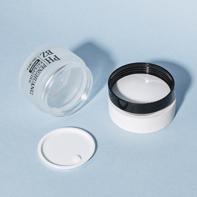 5-100g frosted Glass Cream Jar Transparent Slant Shoulder Eye Cream Jar With Lid