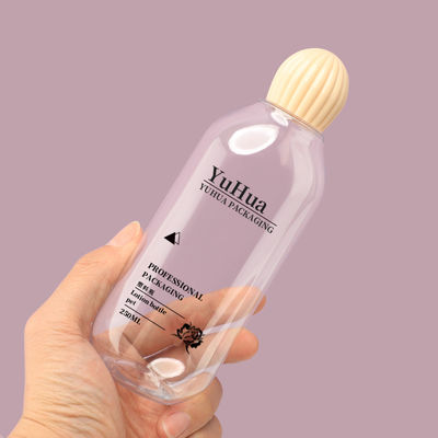Recyclable 250ml/400ml Plastic Lotion Pump Bottle with Screw Top Cap for Skincare Serum Toner and Shampoo