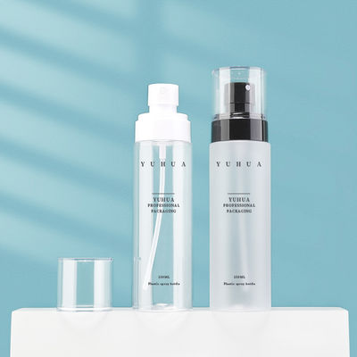 150ml Frosted Transparent PET Spray Bottle with Makeup Toner Lotion Pump for Skincare Packaging