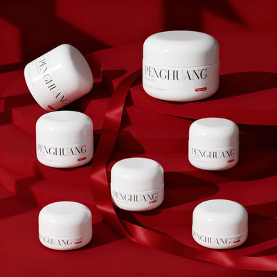 Λευκό/Διαφανές/Προσαρμοσμένο Γυάλινο Βάζο Κρέμας Ιδανικό για τη Γραμμή Πολυτελούς Περιποίησης της Επιδερμίδας σας