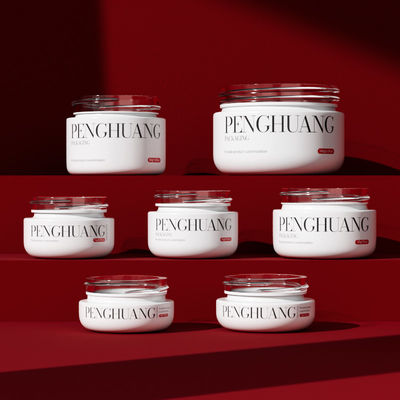 Προσαρμοσμένα γυάλινα βάζα κρέμας για lip balm σε λευκό/διαφανές/προσαρμοσμένο με προσαρμοσμένο λογότυπο και προσαρμοσμένο χρώμα/εκτύπωση