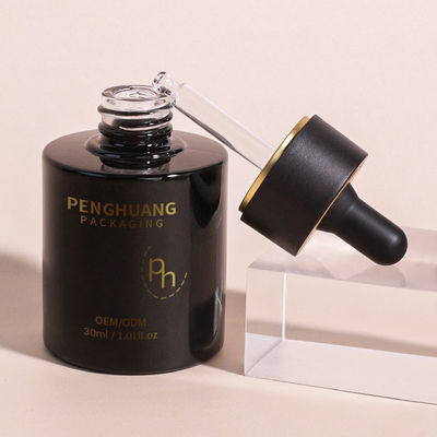 Διαφανή γυάλινα μπουκάλια σταγονιδίων ορού για προσαρμοσμένες απαιτήσεις φροντίδας του δέρματος