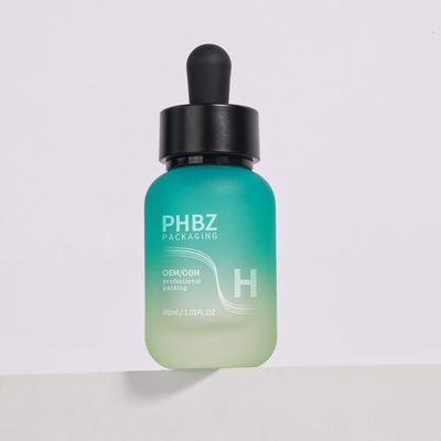 Σύμφωνα με τις απαιτήσεις των πελατών Μπουκάλια σταγονίδια ορού 30 ml γυάλινο στρογγυλό ματ καπάκι μπουκάλια τύπου ανθεκτικό και επιλογή συσκευασίας