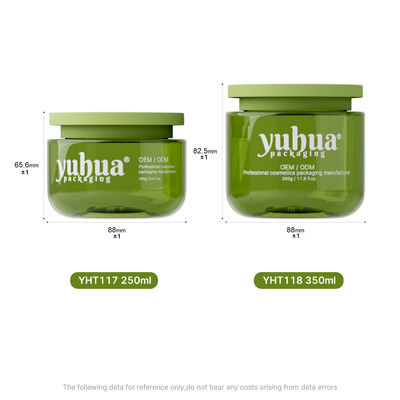 Διαυγές ή χρωματικό πλαστικό βάζο κρέμας με στρογγυλό σχήμα Ιδανικό για καλλυντικές κρέμες Λοσόνες περιποίησης δέρματος και συσκευασίες ομορφιάς