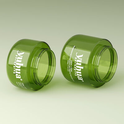 Διαυγές ή χρωματικό πλαστικό βάζο κρέμας με στρογγυλό σχήμα Ιδανικό για καλλυντικές κρέμες Λοσόνες περιποίησης δέρματος και συσκευασίες ομορφιάς