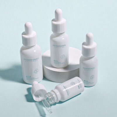 Ετικέτα Custom Round Serum Oil Bottle Ανθεκτικό σχεδιασμό για αιθέρια έλαια Προστασία του δέρματος και συσκευασία καλλυντικών