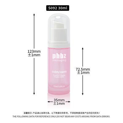 Γυάλινα μπουκάλια για λοσιόν γυαλί με εξαρτήματα αντλίας