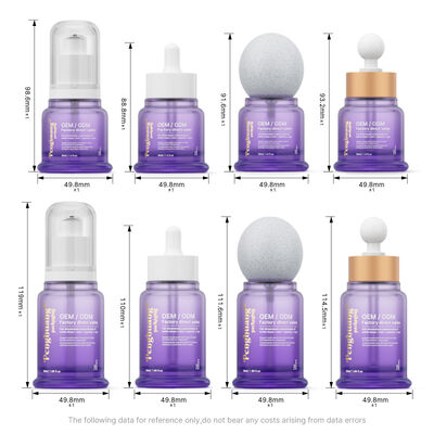 Ορό πετρελαίου ορό και υαλοπίνακα μπουκάλι σταγονίδια δωρεάν δείγμα μπορεί να παρέχεται λύση συσκευασίας για αιθέρια έλαια ορούς και καλλυντικά υγρά