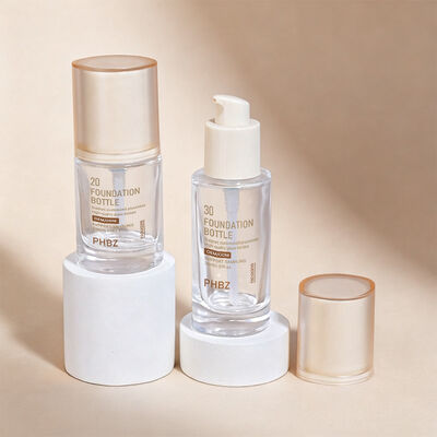 Liquid Foundation Bottles γυάλινη συσκευασία καλλυντικών σχεδιασμένη να βελτιώνει την ελκυστικότητα και τη χρηστικότητα των προϊόντων υγρού μακιγιάζ