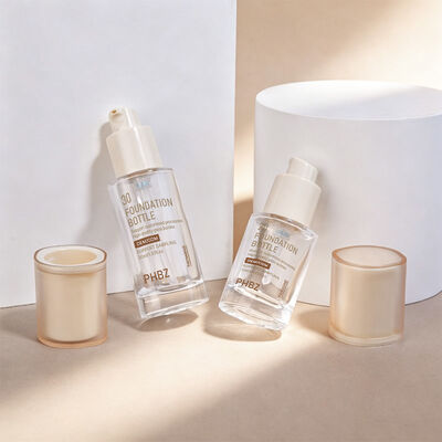 Liquid Foundation Bottles γυάλινη συσκευασία καλλυντικών σχεδιασμένη να βελτιώνει την ελκυστικότητα και τη χρηστικότητα των προϊόντων υγρού μακιγιάζ