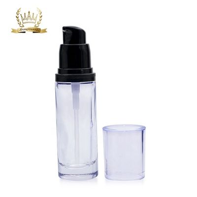 Πολυτέλεια γύρω από τα καλλυντικά 30ml που συσκευάζουν το υγρό μπουκάλι ιδρύματος γυαλιού με την αντλία ομορφιάς