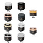 30g 1oz Round Amber Glass Cream Jars Cosmetic Containers With Screw Cap