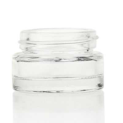 καλλυντικό γυαλί βάζων κρέμας 3ml 15ml 20ml σαφές με τα χρυσά καπάκια
