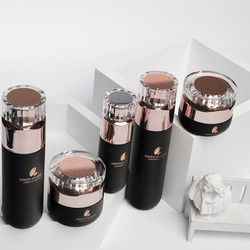 Μαύρο σύνολο συσκευασίας 40ml-120ml καλλυντικό για το λοσιόν κρέμας φροντίδας δέρματος