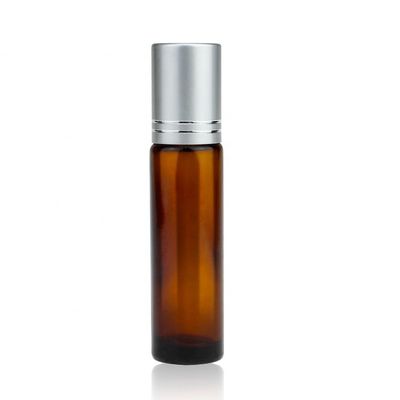 10ml ρόλος γυαλιού αρώματος στα μπουκάλια με τη σφαίρα κυλίνδρων γυαλιού και την κάλυψη PP