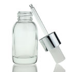 Empty Clear Serum Dropper Bottles Round 50ml Frosted Glass Serum Bottle