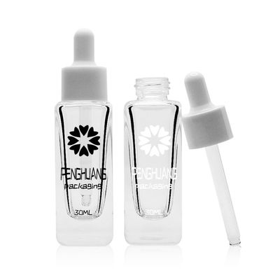 50ml μπουκάλι γυαλιού ορών με άσπρο dropper