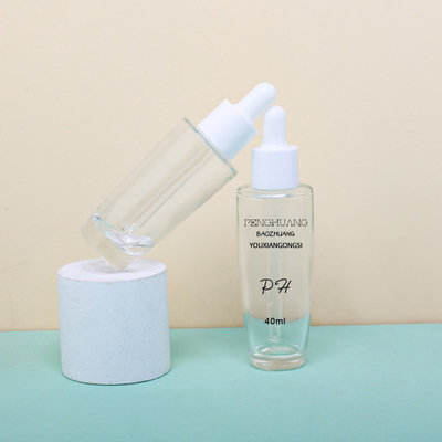 Dropper πετρελαίου Dropper Τύπου μπουκαλιών μπουκάλι 40ml ορών γυαλιού λοσιόν
