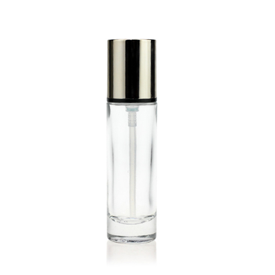 30ml καθαρίστε την υγρή καλλυντική συσκευασία μπουκαλιών αντλιών γυαλιού ιδρύματος