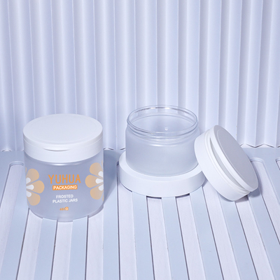 180g Custom Logo Wide Mouth Round Plastic Packaging Body Scrub Jar με καπάκι βίδας