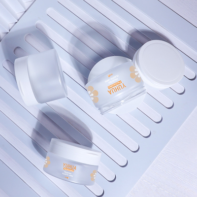 180g Custom Logo Wide Mouth Round Plastic Packaging Body Scrub Jar με καπάκι βίδας