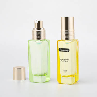 30ml γυαλιού λοσιόν αντλιών μπουκαλιών τετραγωνική δέρματος συσκευασία ορών φροντίδας καλλυντική
