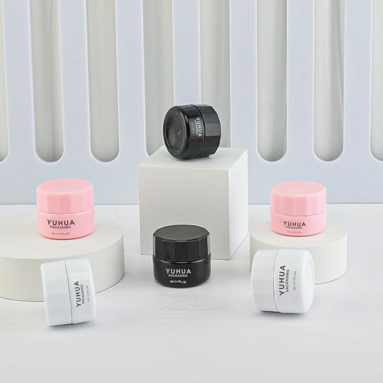 Black Pink White Plastic packaging Jars Acrylic Material 3g 5g Samples