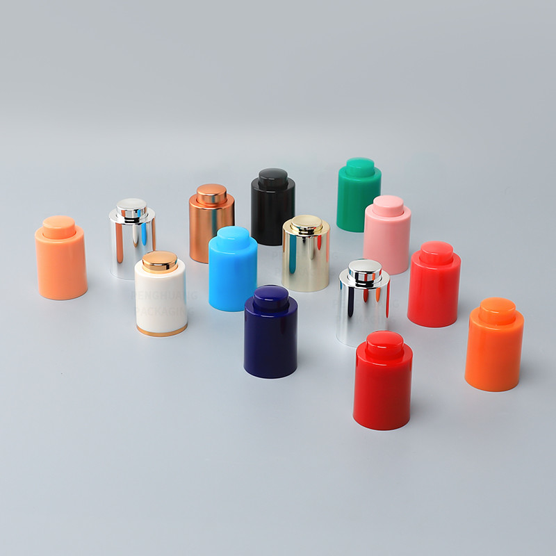 Χονδρικό Custom Color 18/410 20/410 Πίεση Button Dropper Cap για το λάδι ορού
