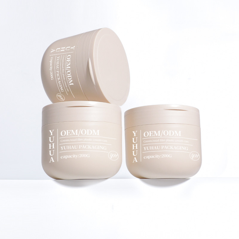 OEM ODM Διπλό τοίχωμα πλαστικό βάζο κρέμα 200ml κενό στρογγυλό PP ματ μάσκα φροντίδας μαλλιών δοχείο βάζο