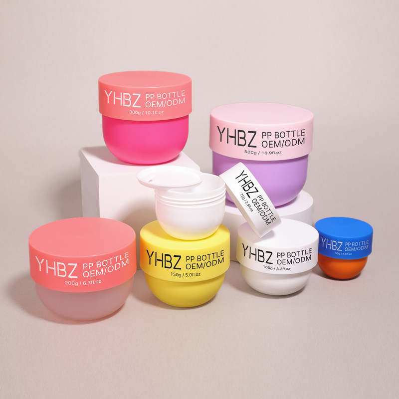 Χονδρικό βούτυρο κρέμα βάζο 50/75/100/150/200/300/500g Wide mouth Round body scrub δοχεία