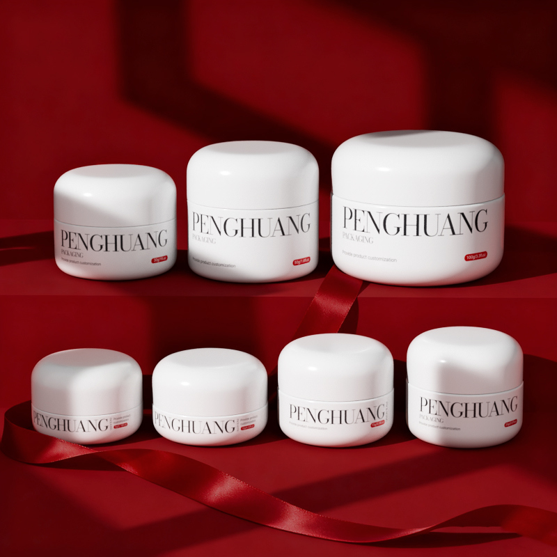 Προσαρμοσμένα γυάλινα βάζα κρέμας για lip balm σε λευκό/διαφανές/προσαρμοσμένο με προσαρμοσμένο λογότυπο και προσαρμοσμένο χρώμα/εκτύπωση