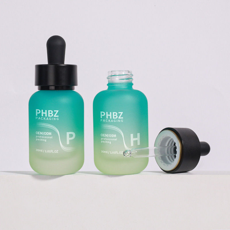 Σύμφωνα με τις απαιτήσεις των πελατών Μπουκάλια σταγονίδια ορού 30 ml γυάλινο στρογγυλό ματ καπάκι μπουκάλια τύπου ανθεκτικό και επιλογή συσκευασίας