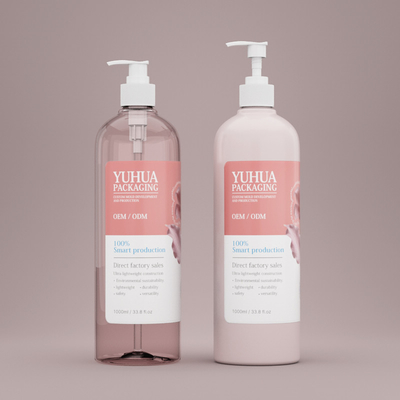 Λευκό πλαστικό μπουκάλι λοσιόν 1000ML Custom PET Shampoo And Conditioner Bottle