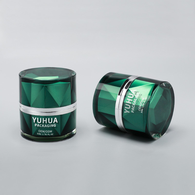 50G πλαστικές συσκευαζόμενες φιάλες Luxuyr κενές ακρυλικές πλαστικές κρέμες φιάλες με καπάκι
